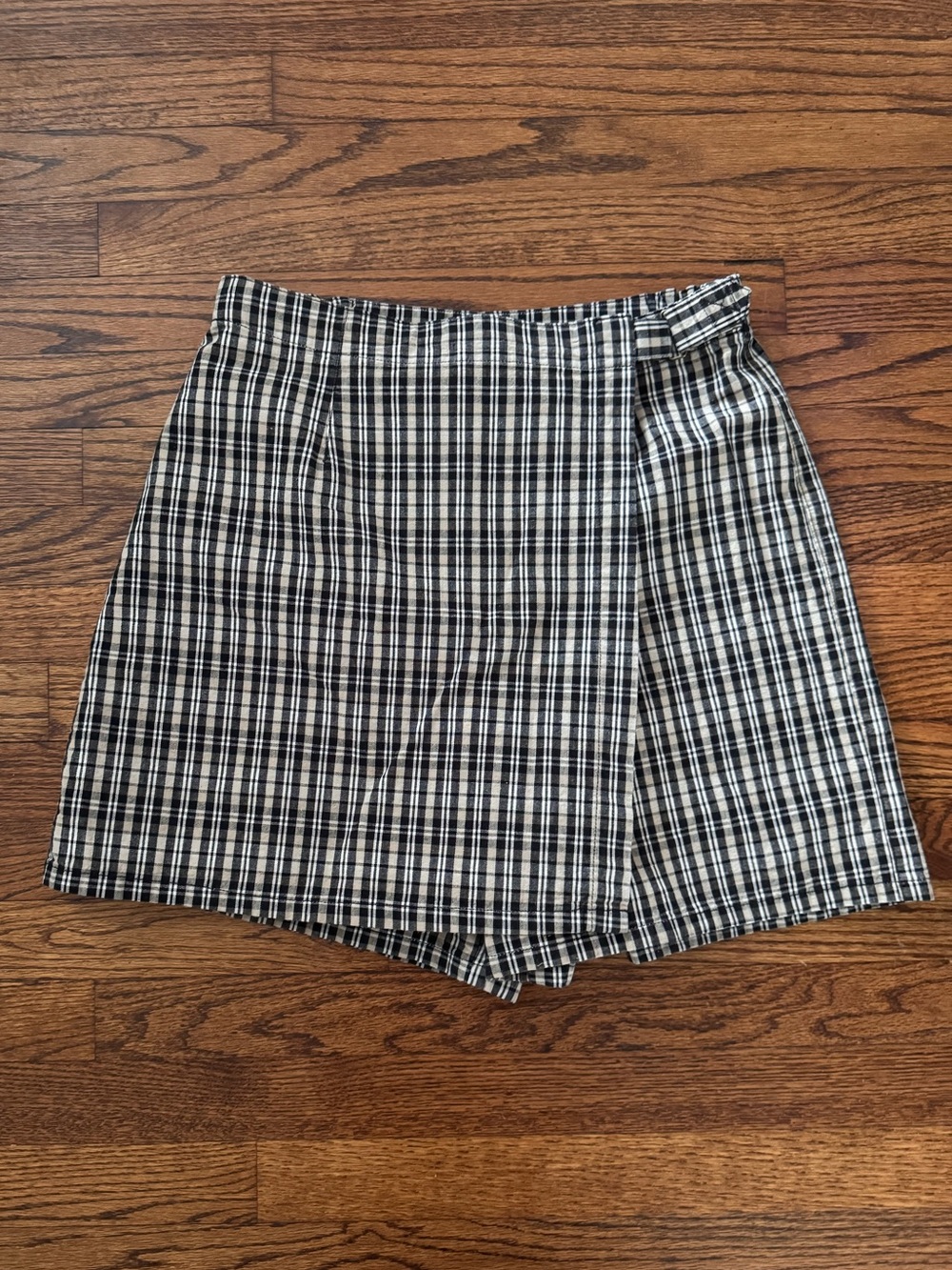 VTG White Stag Skort Plaid 90s Wrap-front A-line Women Sz 12 Cotton Preppy Retro